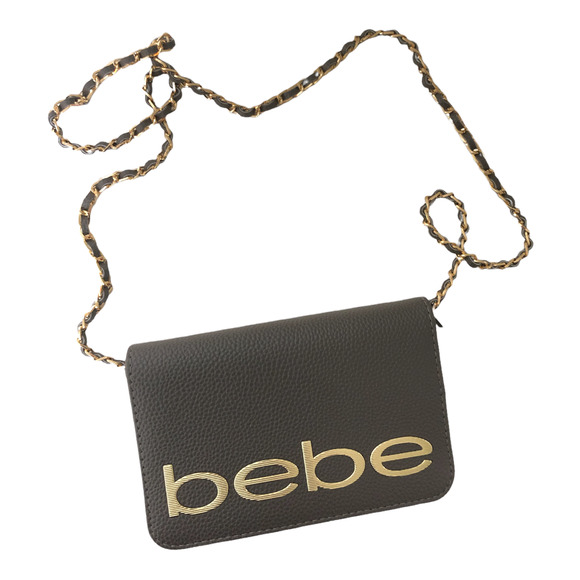 bebe Handbags - Bebe Gray Crossbody Chain Purse Bag NWT